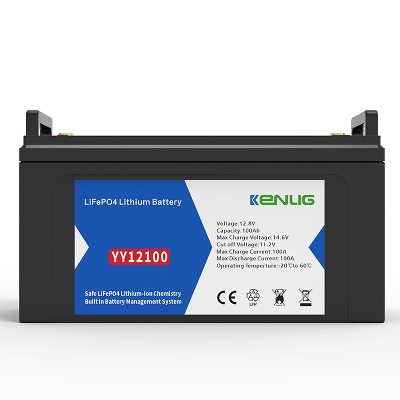 Batterie en plastique portable Kenlig 12.8V 100/120/150/200AH Utilisé dans la maison Système de stockage d\'énergie solaire commerciale Batterie au lithium