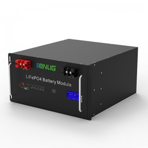 Rack monté 48V 100/150 200AH LifePO4 Appareils domestiques empilables RS232/RS485/CAN Communication Fast Charging Lithium Ion Battery avec LCD